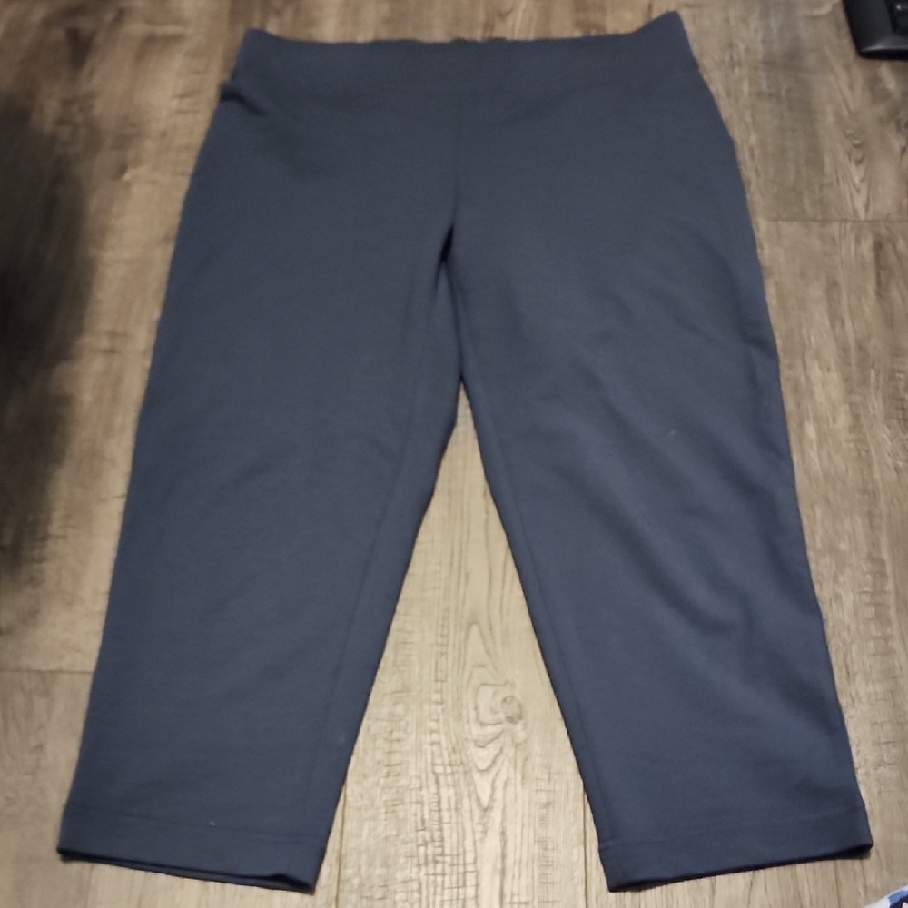 Pure Jill Slim Leg Cropped Petite Casual Pants Blue Women's Size S